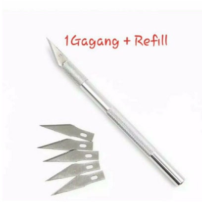 

✦MEGA SALE✦Pen Cutter Set + Reffil 5 Pcs Art Knife Pisau Cutting Sticker Gundam Gunpla Pen Cutter Pisau Presisi pisau sayat bonsai pisau stek