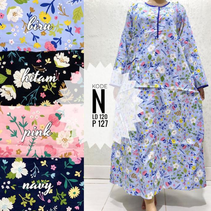 Best Seller # Longdress Daster Lengan Panjang Katun Sabata Pretty Girl Busui Abcde