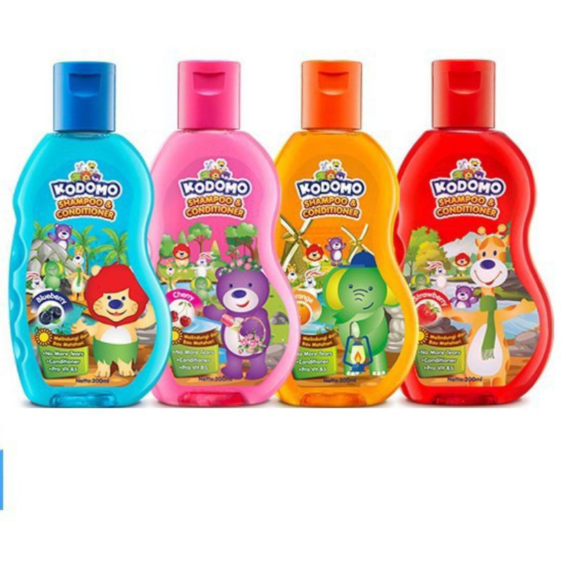 SAMPO KODOMO &amp; CONDITIONER READY UKURAN 200 ML &amp; 100 ML (WEWANGIAN BUAHAN)ORIGINAL 100%