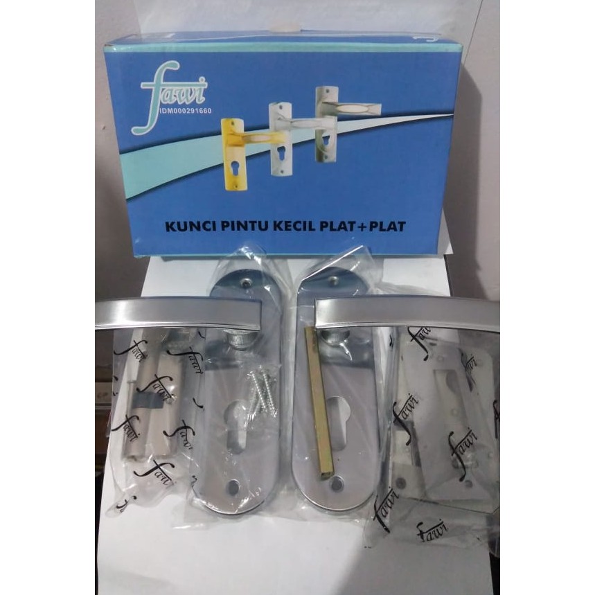 KUNCI PINTU PLAT KECIL + BODY FK 505 SN/CP/ KUNCI PINTU SET KECIL/GAGANG PINTU SET/DOOR LOCK