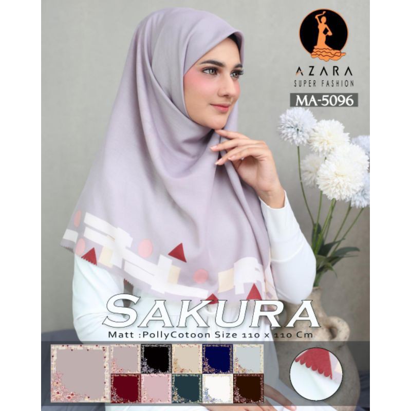 HIJAB SEGIEMPAT MOTIF LASER CUT / AZARA SEGI EMPAT MOTIF