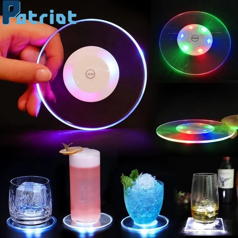 1PCS LED Lighted Acrylic Coasters For Display Or Indoor Home Decor,Tea Party, Bar, Nightclub, Wedding, Event And Party,Anniversary And Any Festive Occasion,Make Any Occasion.