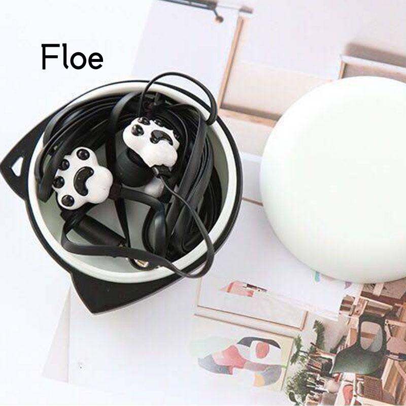 Fl Earphone In ear Bentuk Telapak Kaki Kucing Lucu