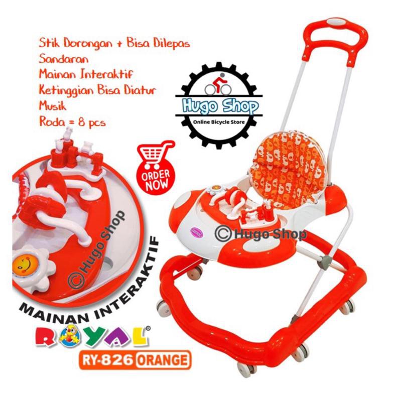 Alat Belajar Jalan Bayi Baby Walker Royal Ry 826 Orange Shopee Indonesia