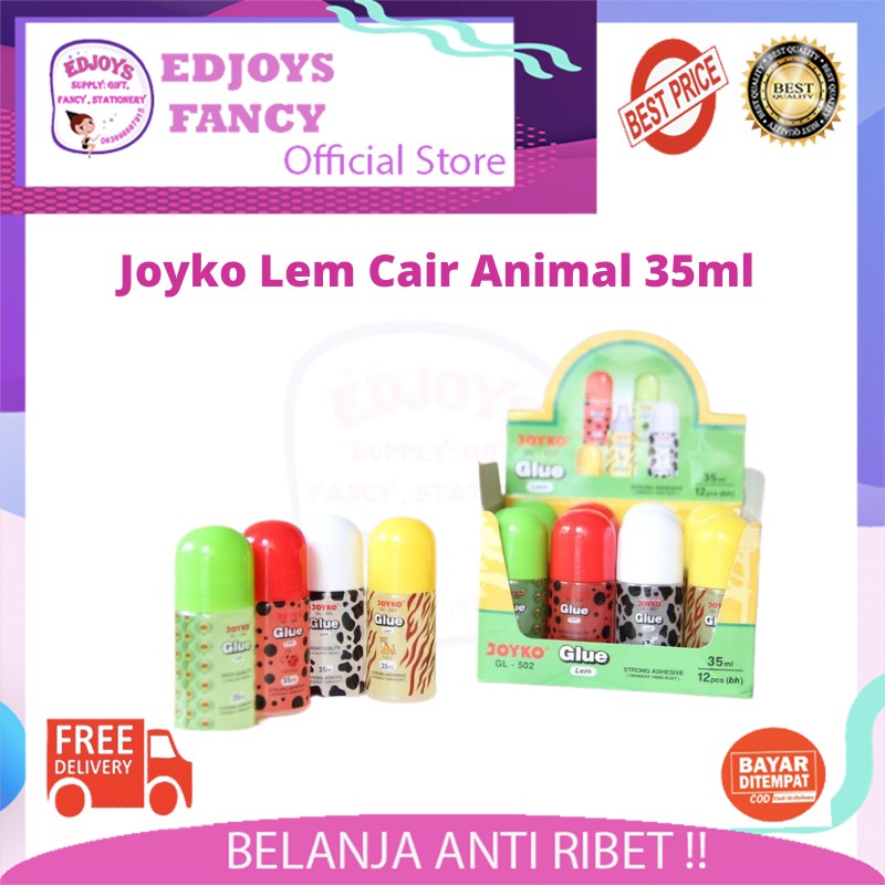 

Joyko lem cair / lem kertas animal 35 ML isi 12pcs
