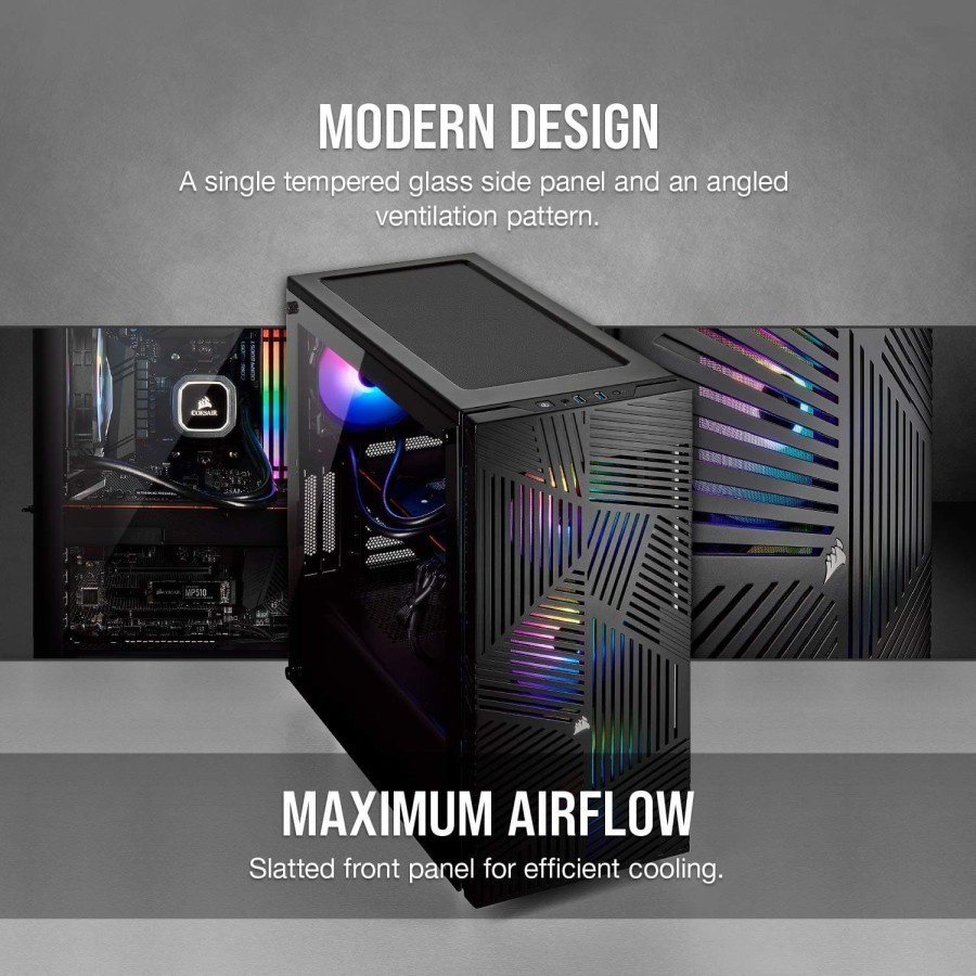 Corsair 275R Airflow Tempered Glass Mid Tower - Hitam