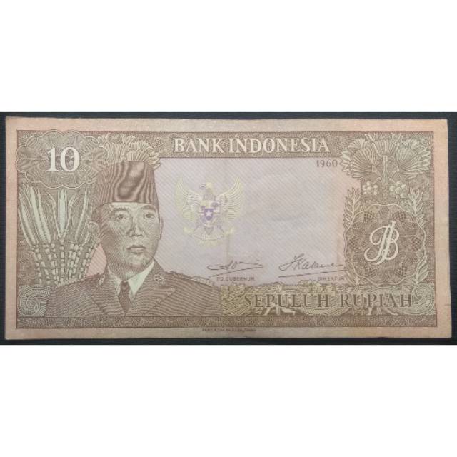 UANG KERTAS 10 SOEKARNO TAHUN 1960