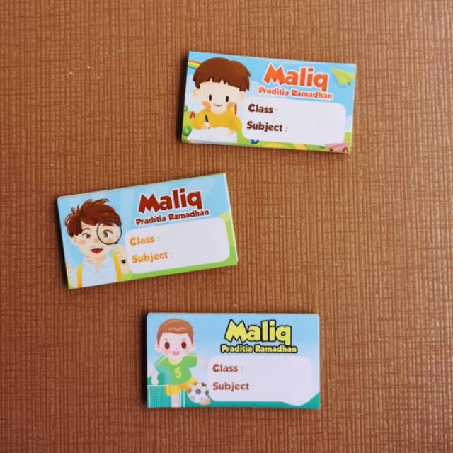 

Stiker Label Buku Anak Laki-laki 45pcs School Boy Custom 7.5x4cm Non Waterproof