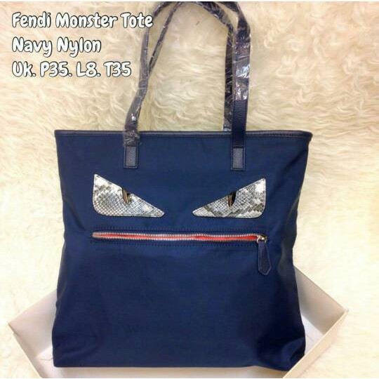 TAS FENDI MONSTER SNAKE TOTE VERTIKAL PARASUT