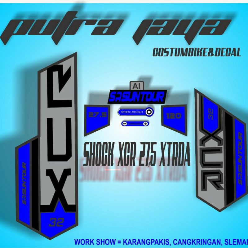 sticker fork shock depan XCR XCM
