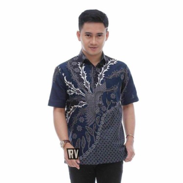 Kemeja Batik Pria Lengan Panjang Size M L Xl Xxl Bswart Batik Hrb026 Kenongo Hem Panjang Padi