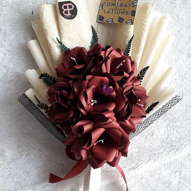 Buket Bunga Kertas Elegant Mewah Murah Dan Besar / Buket Bunga Ready