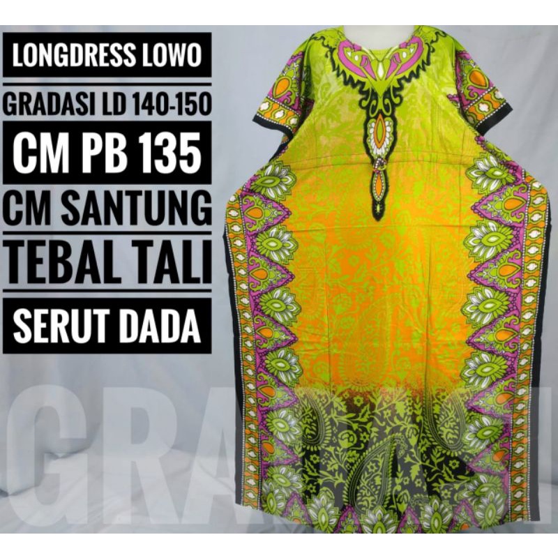 DASTER JUMBO LONGDRESS LOWO SUPER JUMBO DASTER HAMIL BIGSIZE REALPICT  FIT BB 100KG DASTER JUMBO LD 