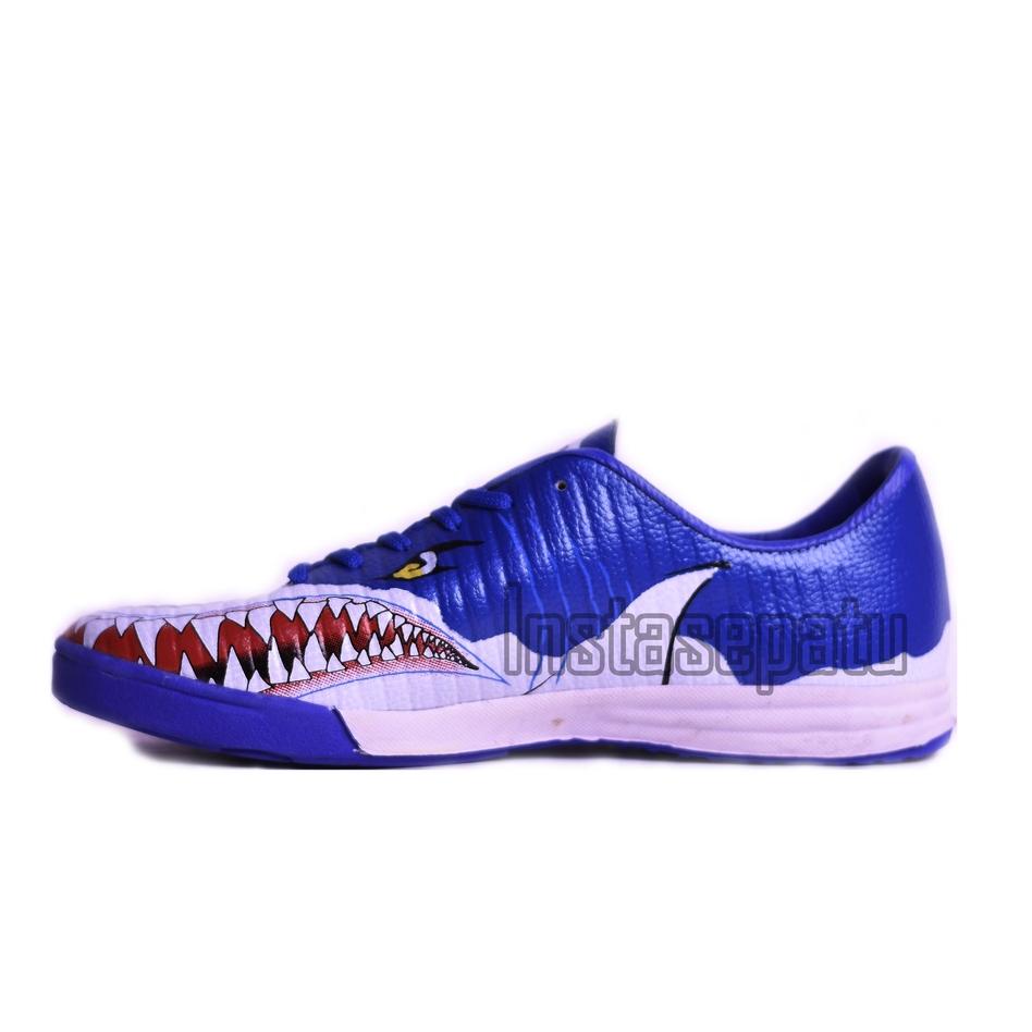 Sepatu Futsal Ortuseight Catalyst Requin Blue I Ortus Hiu Biru
