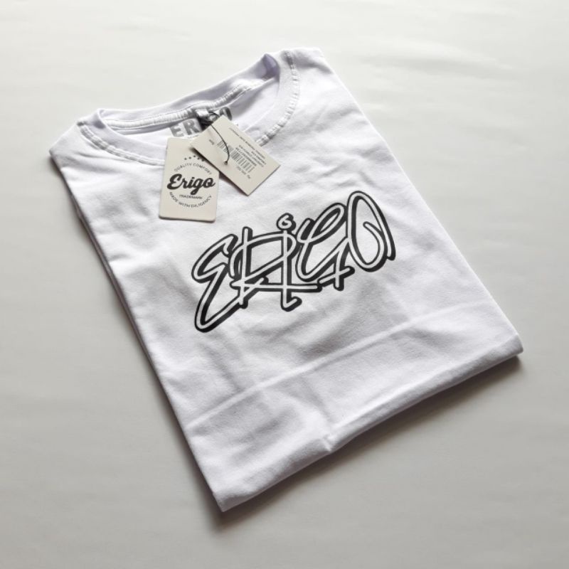 BAJU KAOS MURAH PRIA SURFING ERIGO DISTRO BANDUNG PREMIUM BIG SIZE WARNA PUTIH SIMPLE FULL PRINT