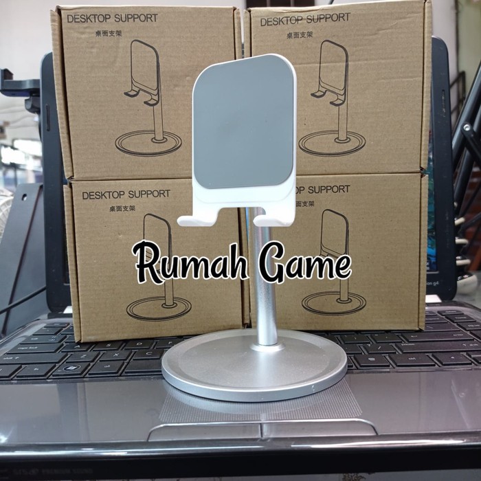 Phone Holder Stand Tablet Meja Folding Desktop HP Bracket Alumunium