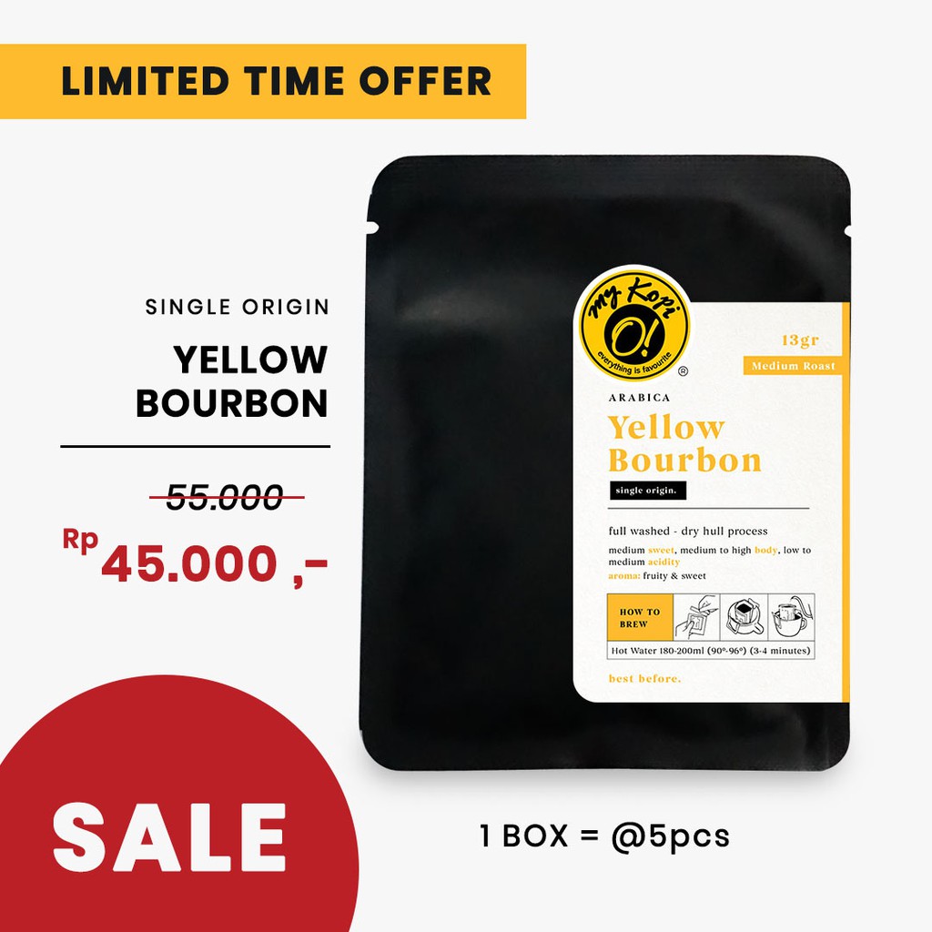 

My Kopi-O! Coffee Drip Bag / Filter Bag : Yellow Bourbon