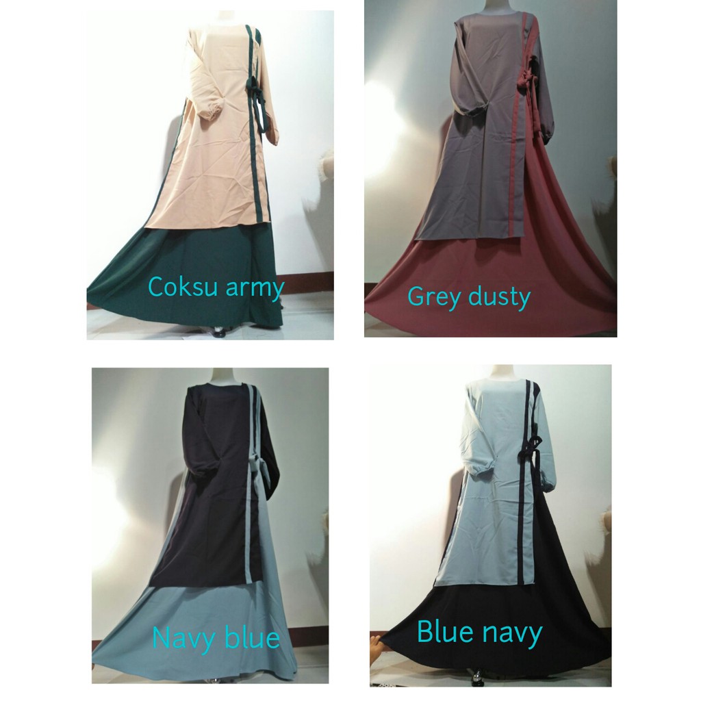 Gamis wollycrepe SABYAN 03 dan 02 baju wanita muslim fashion muslimah pakaian syari remaja hits