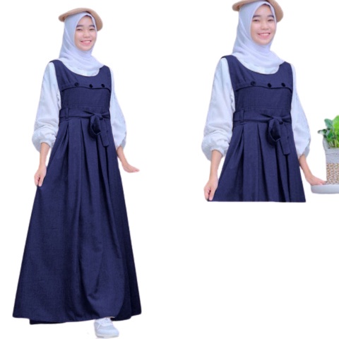 Set Gamis Anak Tanggung Perempuan Nandia kids Umur / Busana Baju Muslim 9 - 15 MEWAH