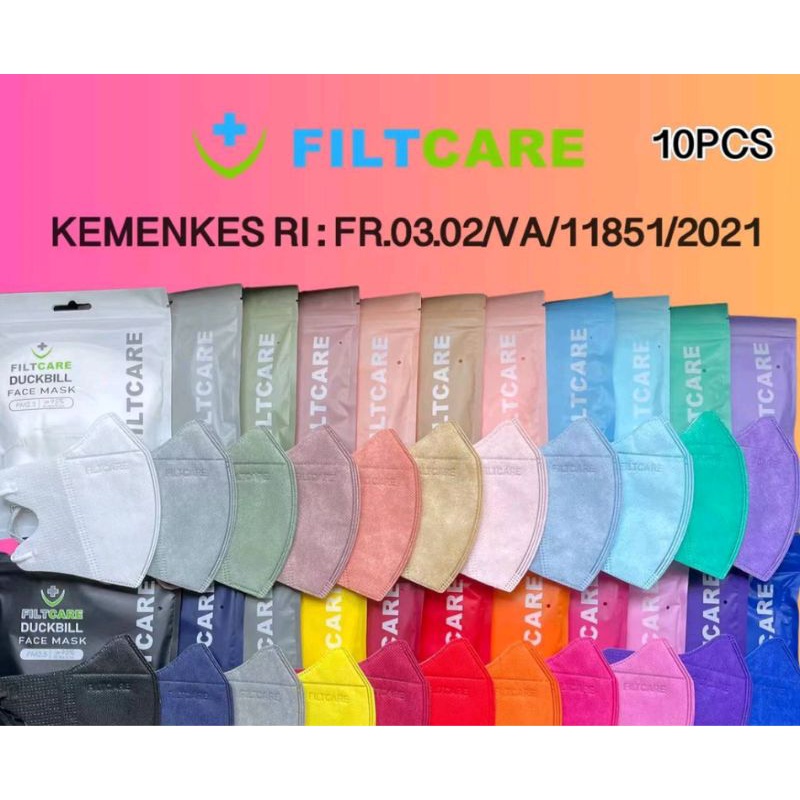 [BIAASHOP]- Masker Duckbill FILTCARE HITAM/PUTIH