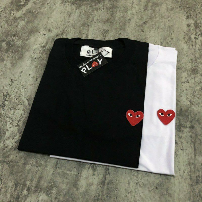 Kaos Play CDG Logo Bordir Original Premium