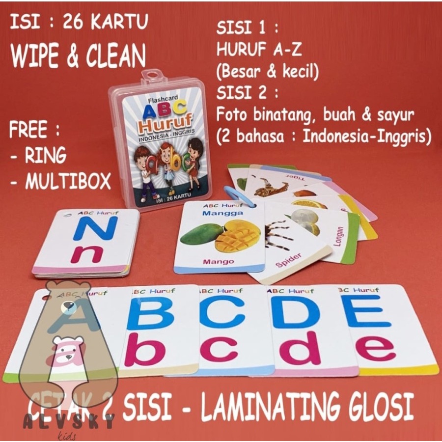 FLASHCARD EDUKASI ANAK / MAINAN EDUKASI ANAK / KARTU PINTAR EDUKASI ANAK WIPE CLEAN