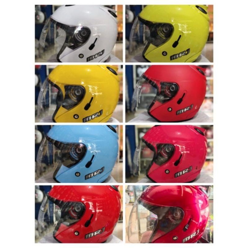 0HELM MOTOR DEWASA HALFFACE SNI CENTRO MRJ DOUBLE VISOR ORIGINAL [Bukan INK KYT GMT]-0MRJ Centro-Hel