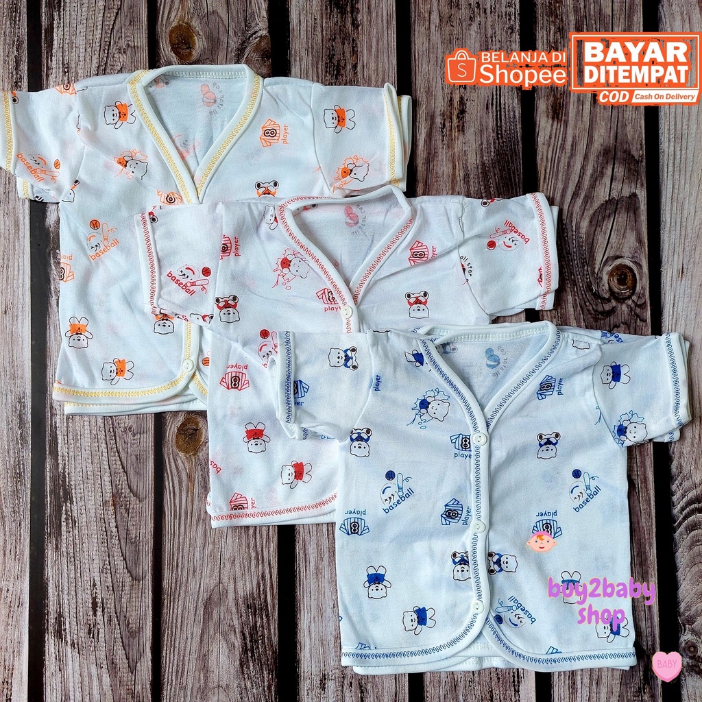 Baju bayi piyama pendek Meyga Newborn 0-3 bulan isi 6 baju