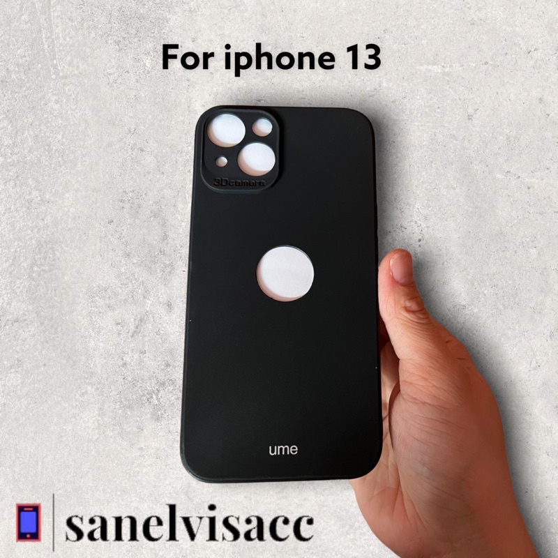 Case Iphone 13 / Casing Iphone 13 , Softcase Silikon Black Dove Protection Camera - Hitam Ume