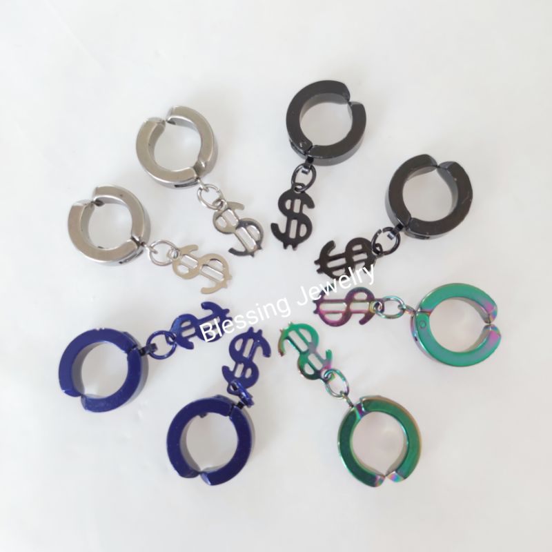 Anting Jepit Titanium Import High Kuality Pria dan Wanita