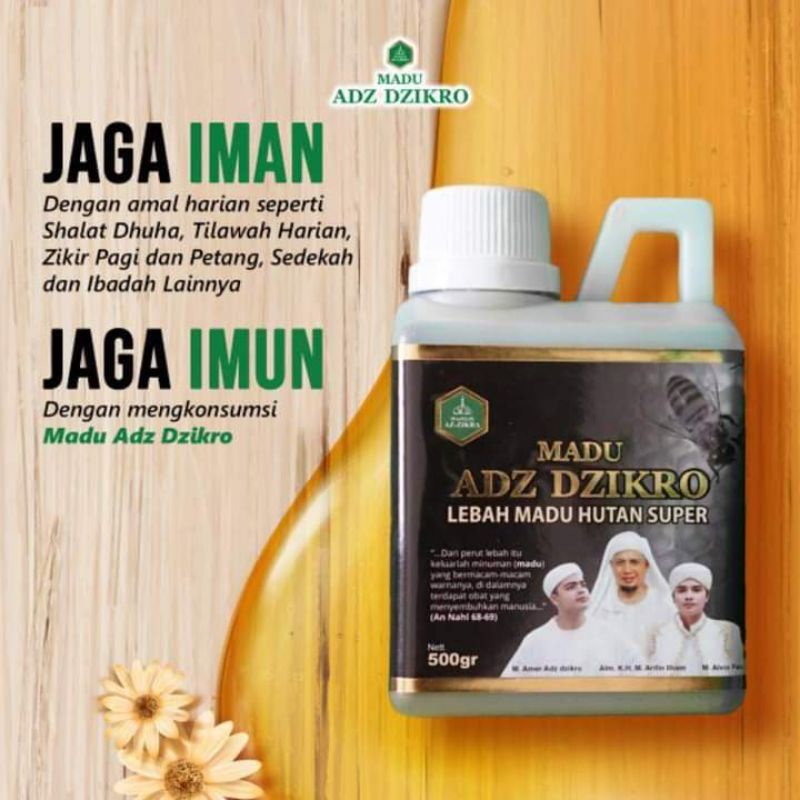 

MADU ADZ DZIKRO KEMASAN BARU isi 500gr