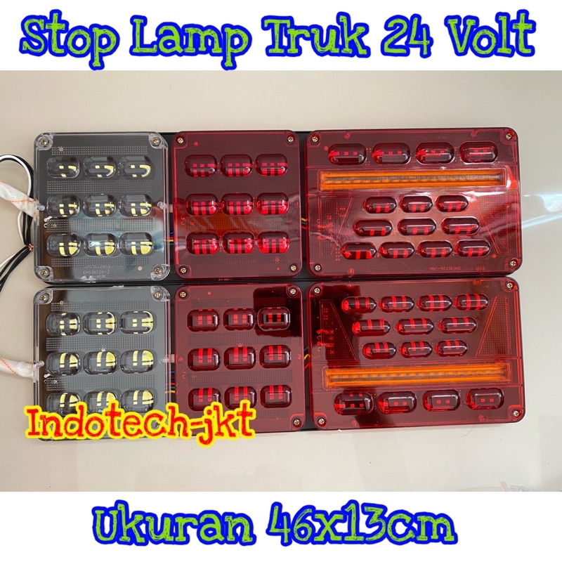 Stop Lamp Lampu Belakang Truk 24 Volt Model 6D ukuran 46cm