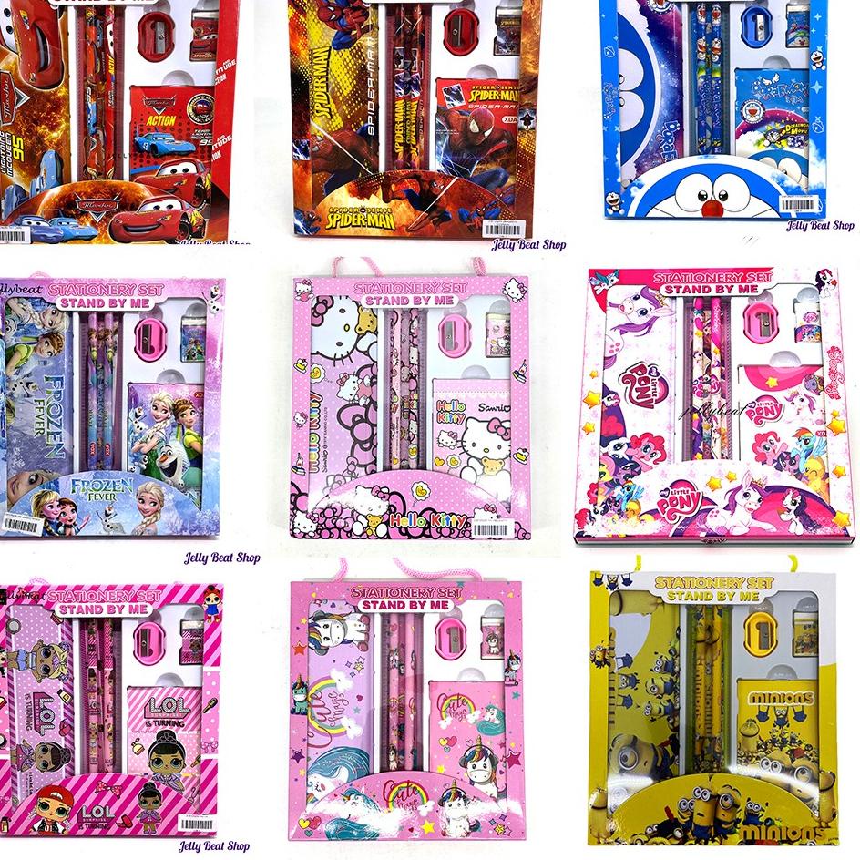 

[KODE PRODUK 78R7D9042] Stationery Set / Paket Alat Tulis Karakter 7 in 1