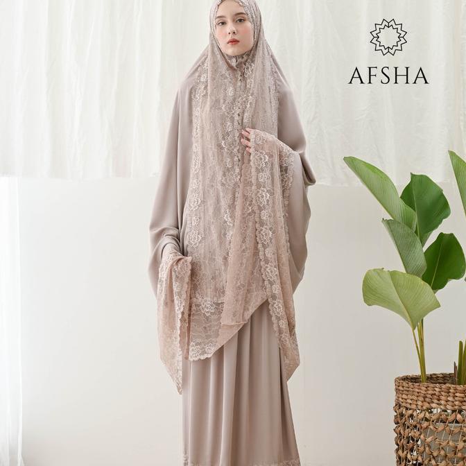 Mukena renda zara silk premium pouch dan sajadah afsha hampers