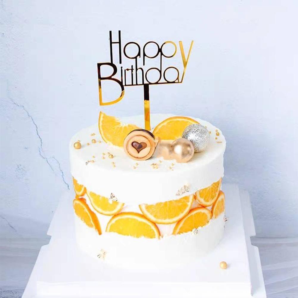 

Topper Hiasan Kue Ulang Tahun Tulisan Happy Birthday Topper Kue 1pc