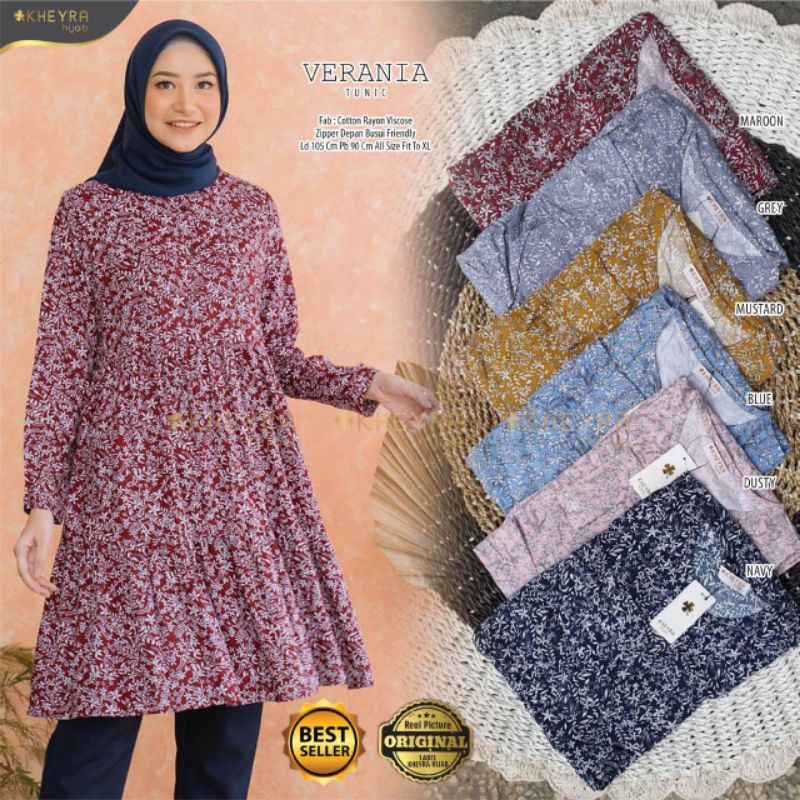 verania tunik bahan katun rayon viscose