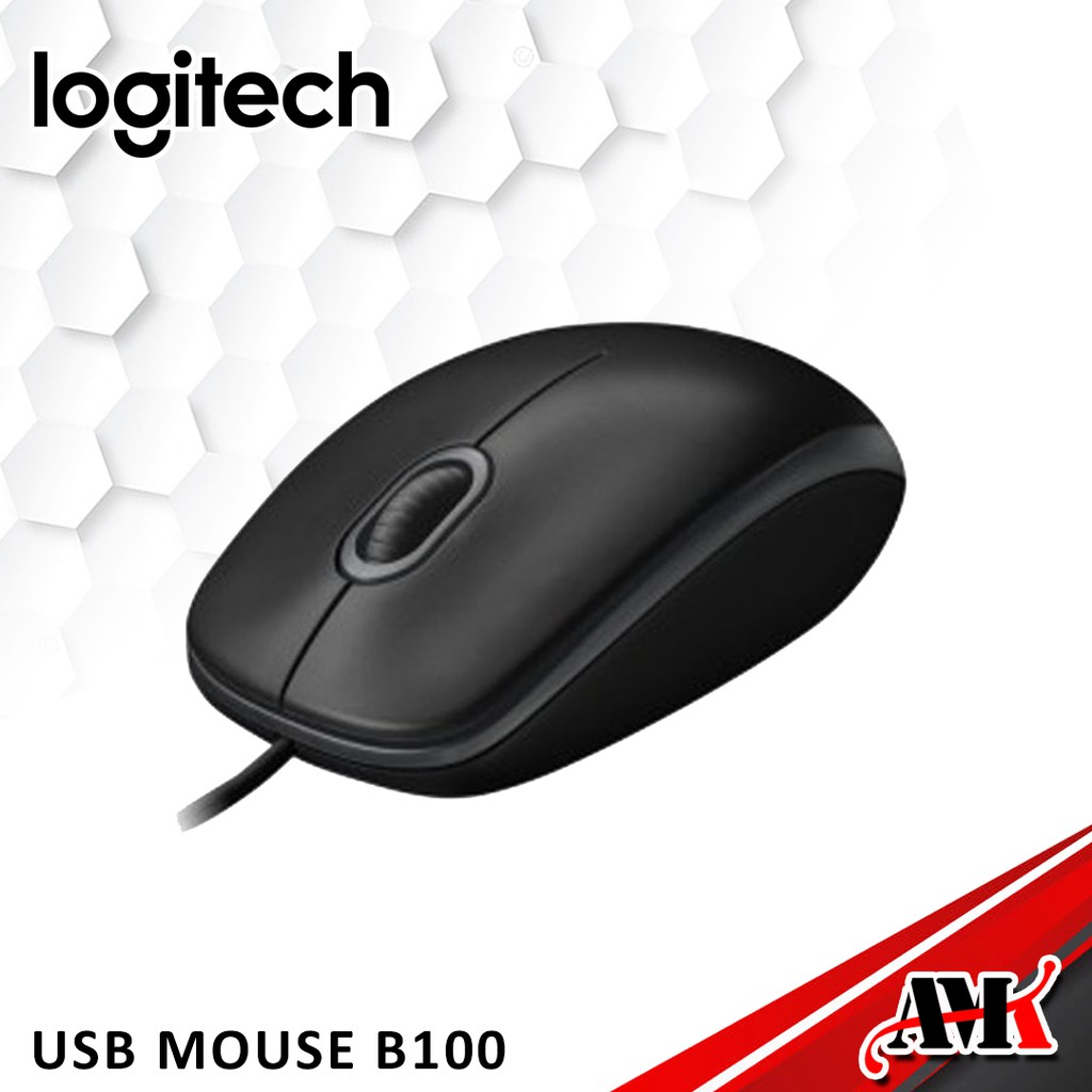 Mouse Logitech B100 Mouse Eksternal Usb Logitech B100 Original