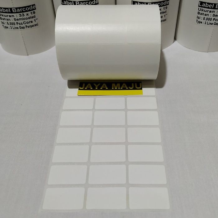 

LABEL BARCODE 33 X 19 3 LINE GAP CORE 1" ISI 5.000 Pcs PORPORASI