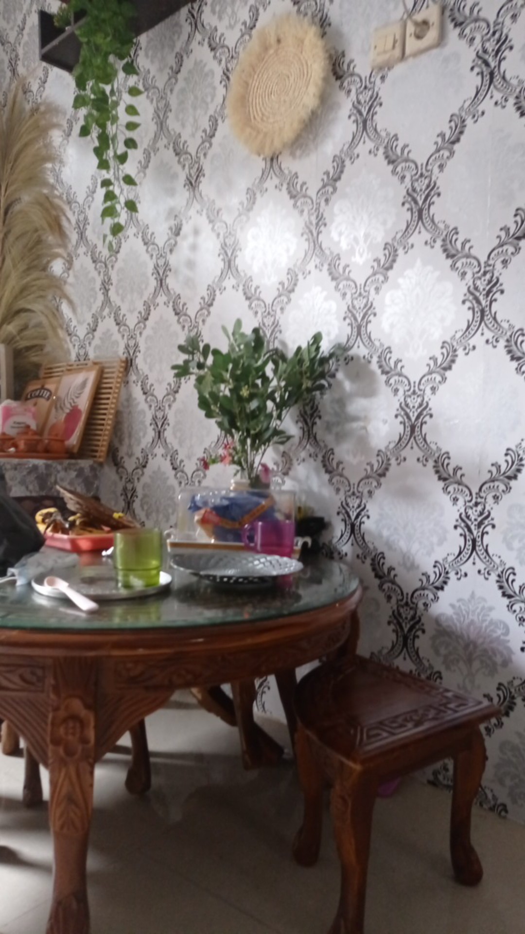 Daun Culam 5 Cabang Daun Artificial Dekorasi