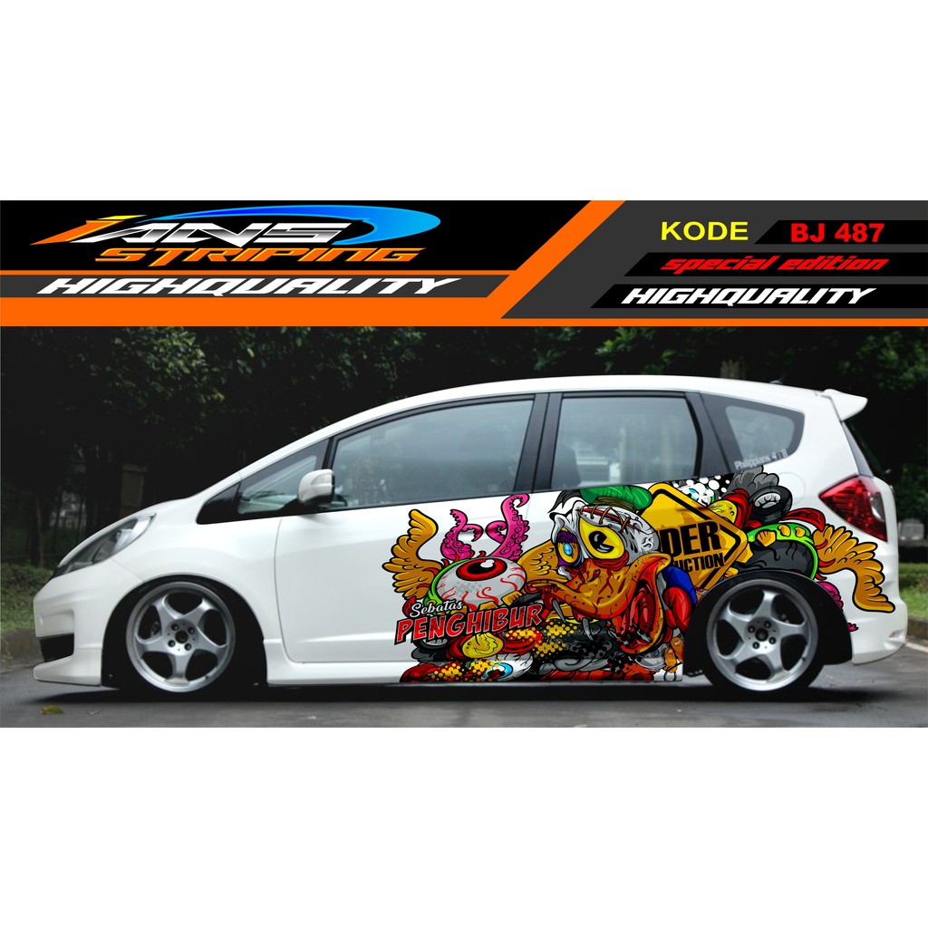 STICKER DECAL MOBIL JAZZ BRIO, AGYA, BRIO, SIGRA, AVANZA / VARIASI STICKER MOBIL TERBARU / MOBIL