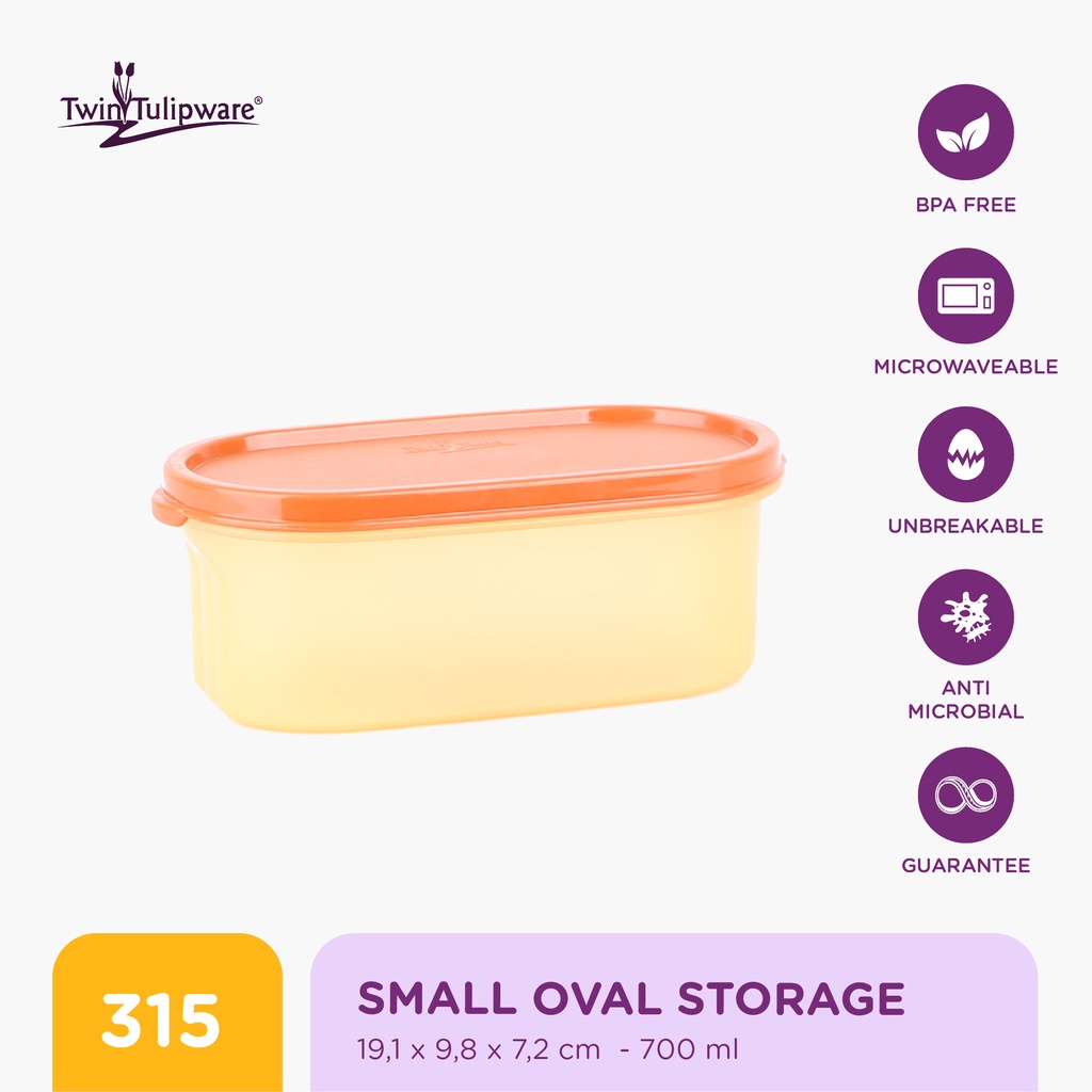 Twin Tulipware Small Oval Storage
