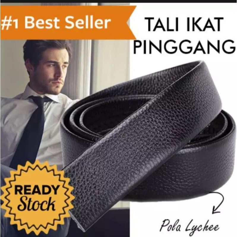 Tali Ikat Pinggang Rel Automatic Pria Pu Leather Berkualitas