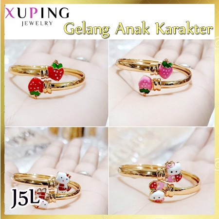 GELANG ANAK KARAKTER PERHIASAN ANAK PEREMPUAN HELLO KITTY STRAWBERRY