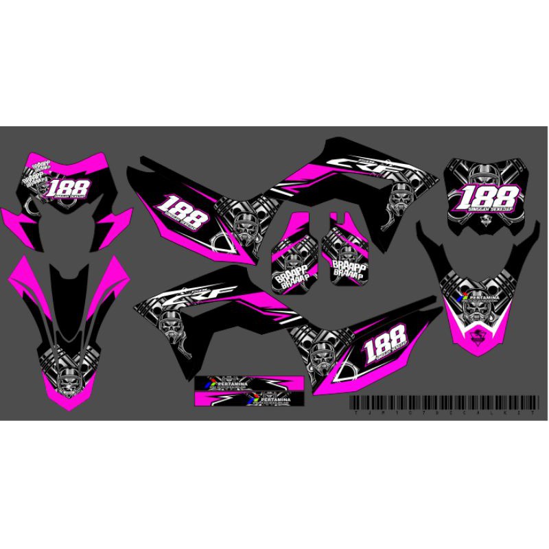 DECAL CRF 150L PINK MURAH
