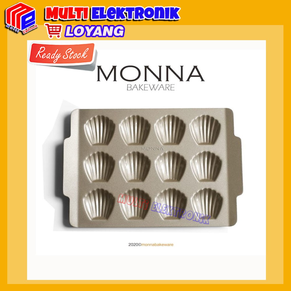 Loyang Madeleine Baking Pan 12 Cup Monna Bakeware - Loyang, Cetakan Kue