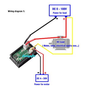 Dual Combo Voltmeter Amperemeter Ammeter Volt Ampere Meter DC 10A 100V