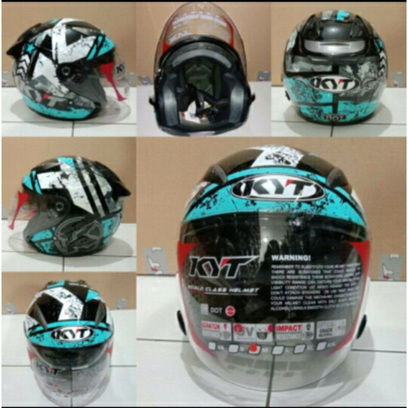 HELM KYT GALAXY SLIDE#5 BLACK/BLUE