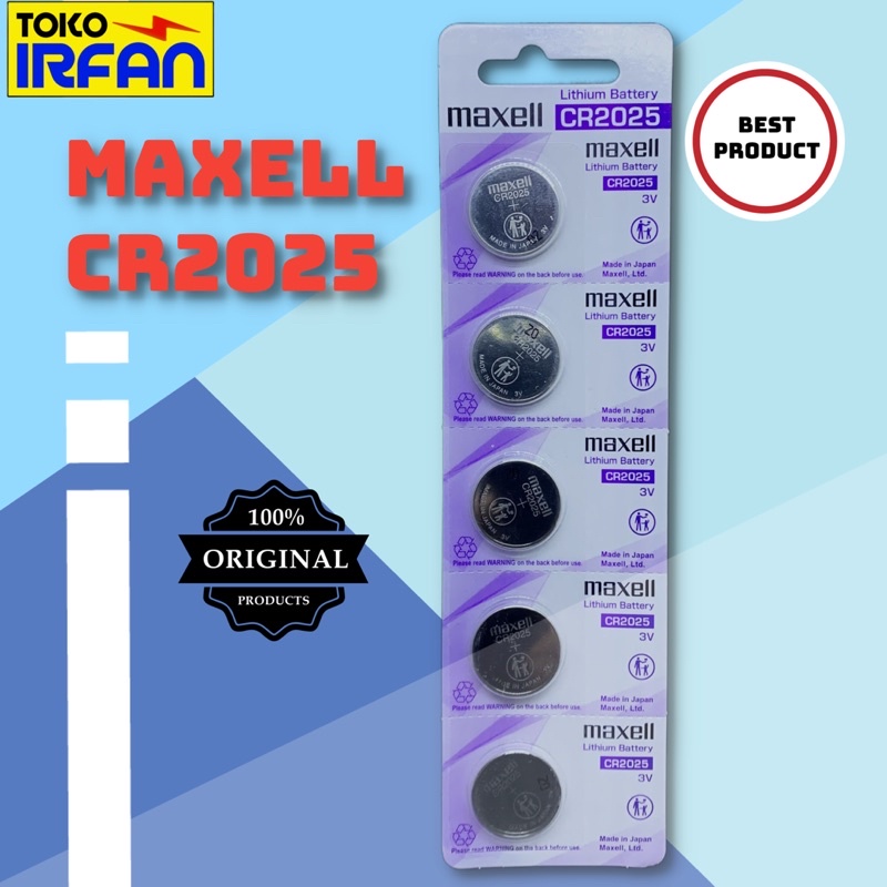 Baterai Maxell CR2025 Original Lithium Battery 3 Volt CR 2025 Asli Ori