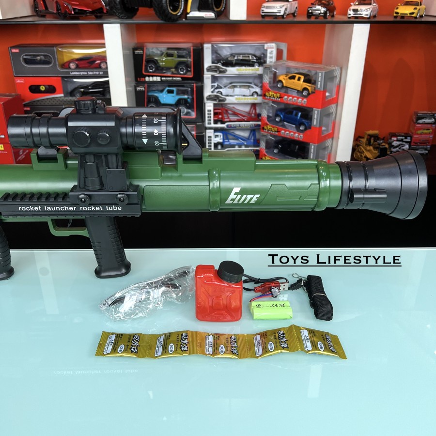 Mainan Tembakan Water Gel WGG Rocket Launcher Basoka Bazooka Elektrik