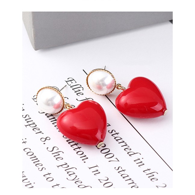 LRC Anting Tusuk Fashion Silver Plated Gold Circle Cutout Earrings Y62320